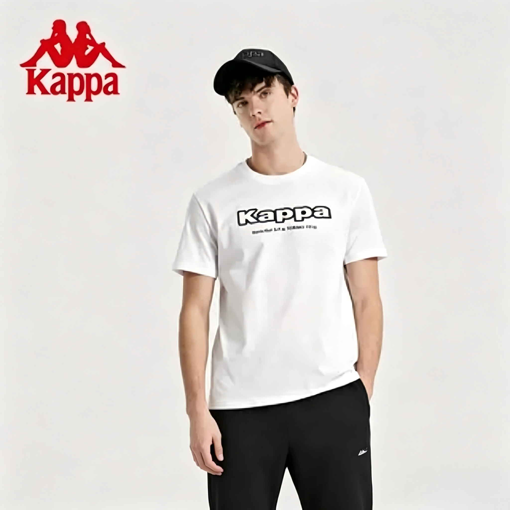 掌柜推荐Kappa卡帕短袖男运动短袖圆领休闲印花T恤半袖KPCCATD01