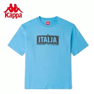 Kappa卡帕短袖新款春情侣男女运动印花T恤休闲圆领上衣K0CX2TD33D