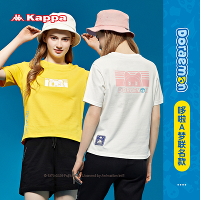 店铺推荐Kappa卡帕哆啦A梦联名女运动短袖半袖T恤春夏|K0A42TD30G