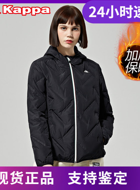 店铺推荐Kappa卡帕羽绒服女高领连帽防寒服保暖外套加厚K0A82YY06