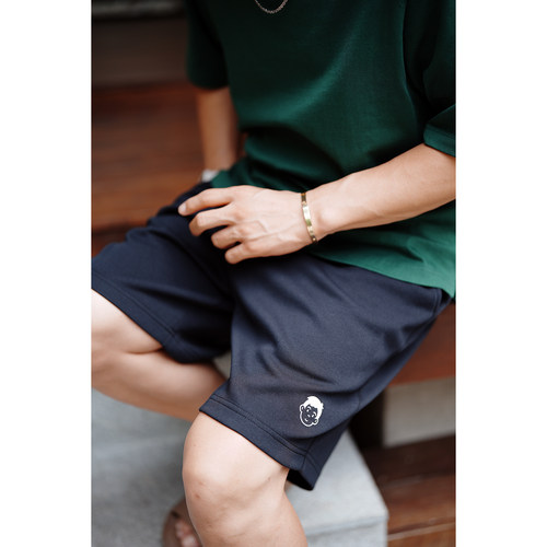 原创简约基础款卡通头像绣标短裤