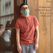 简约休闲翻领T恤半袖 港风超火cec小标polo衫 潮流新款 男士 上衣 短袖