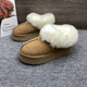 撤柜处理羊皮毛一体雪地靴女牛皮羊毛冬季 新款 厚底防滑保暖女短靴