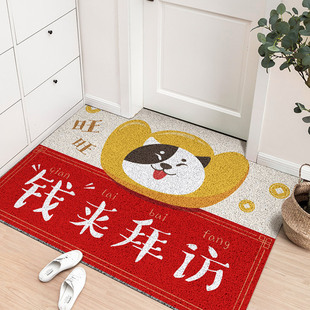 入户门地垫钱来拜访进门防滑丝圈蹭泥土除尘地毯大门口家用脚垫子