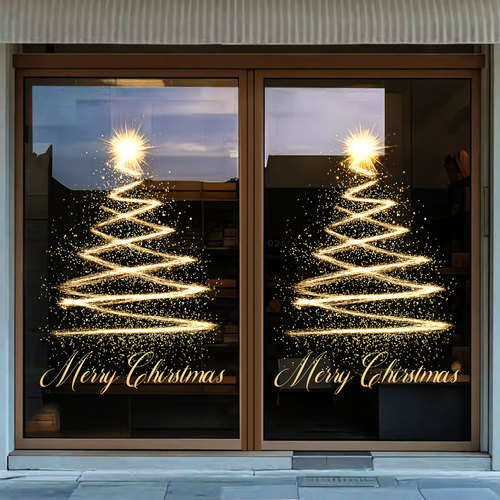 圣诞元旦节日商场门店墙贴节庆