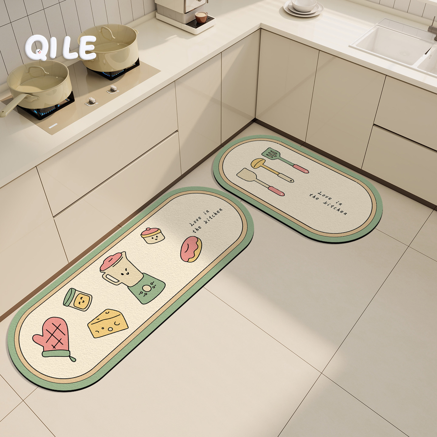 硅藻泥厨房地垫防滑防油吸水