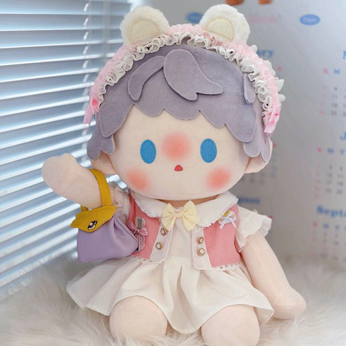 40cm娃衣棉花娃娃衣服小香风裙子