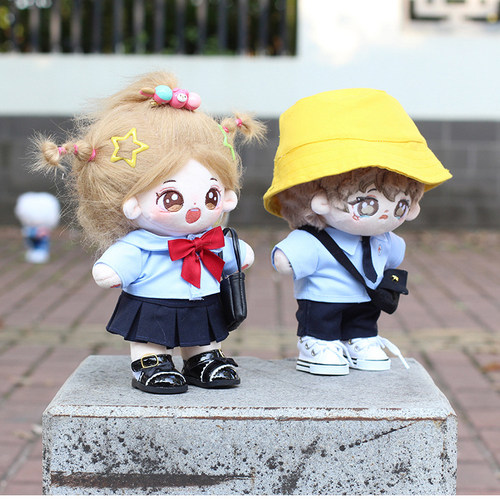 20cm棉花娃娃原创娃衣校园服