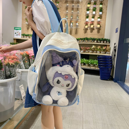 透明娃包二次元双肩背包