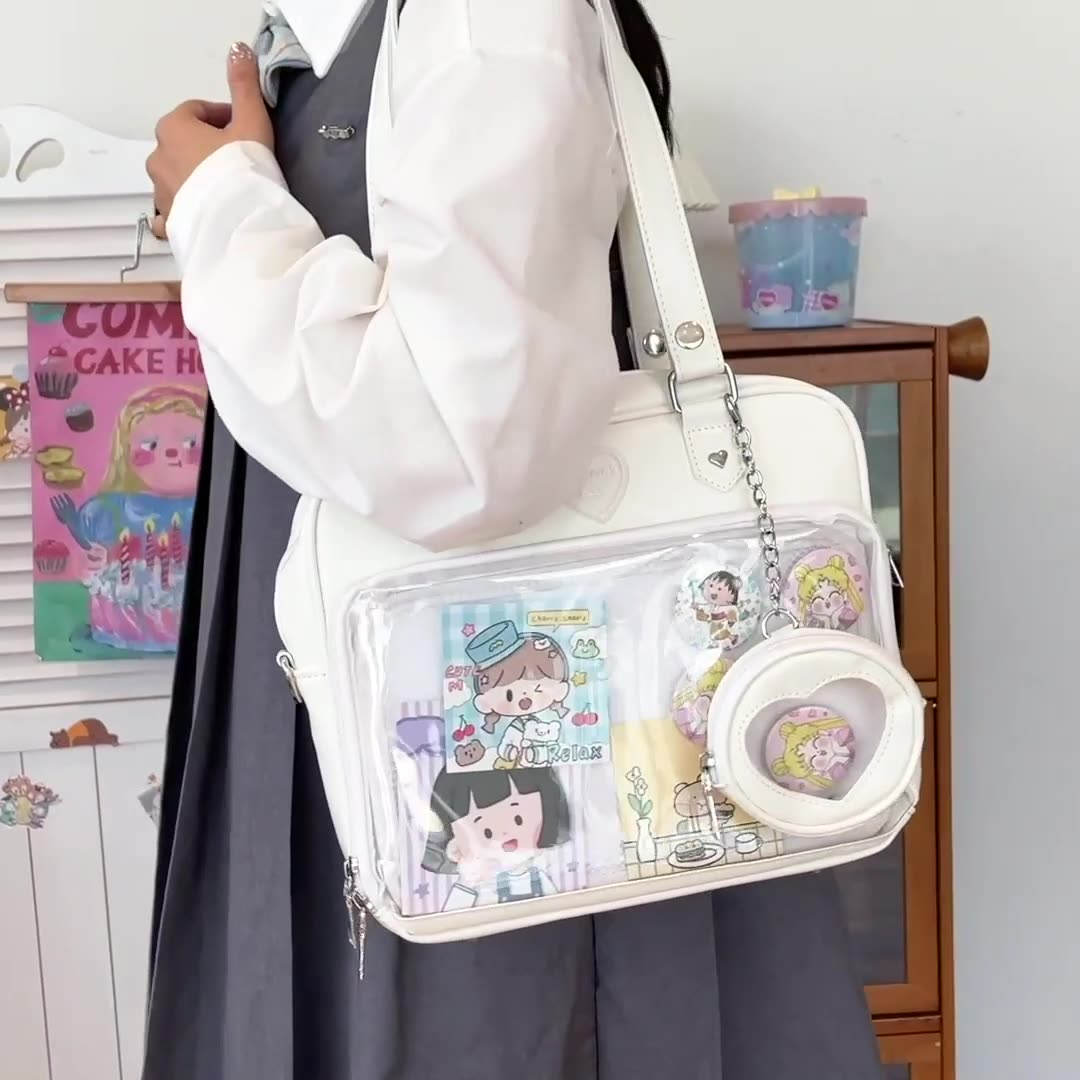 学院风痛包透明二次元单肩斜挎包