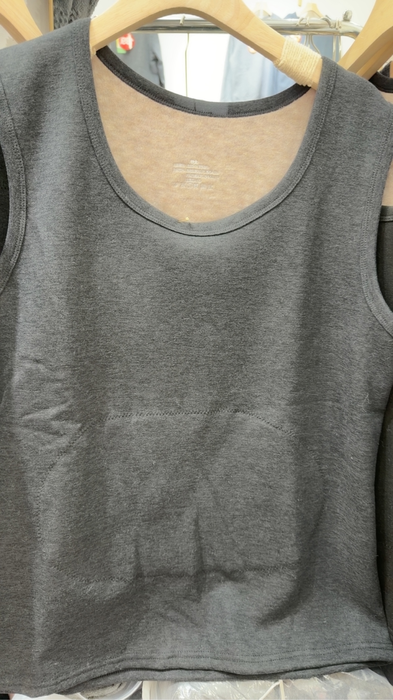 高端山羊绒蚕丝保暖背心男士磨毛V领无袖打底衫上衣内穿