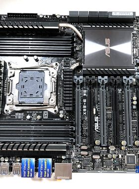 AsusX99-EWS7个PCI-E槽REG4主板