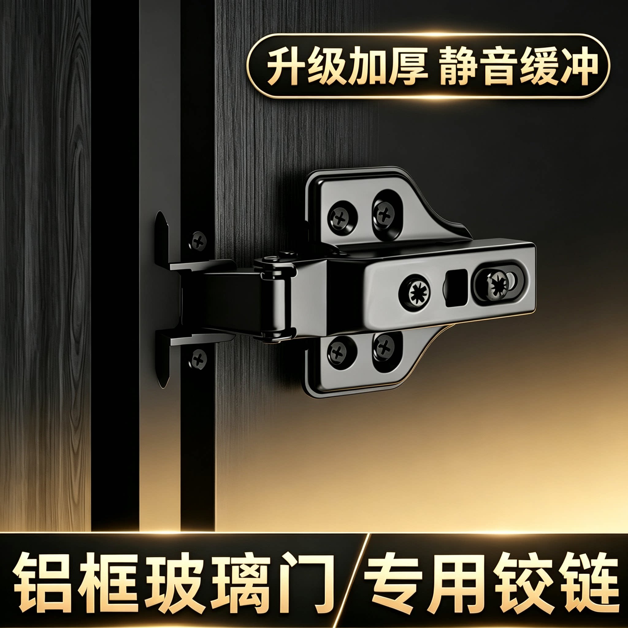 铝框玻璃门专用铰链静音缓冲合页图片