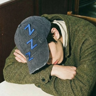 zzz困困帽水洗破坏刺绣字母鸭舌帽棒球帽休闲个性可爱男女帽子