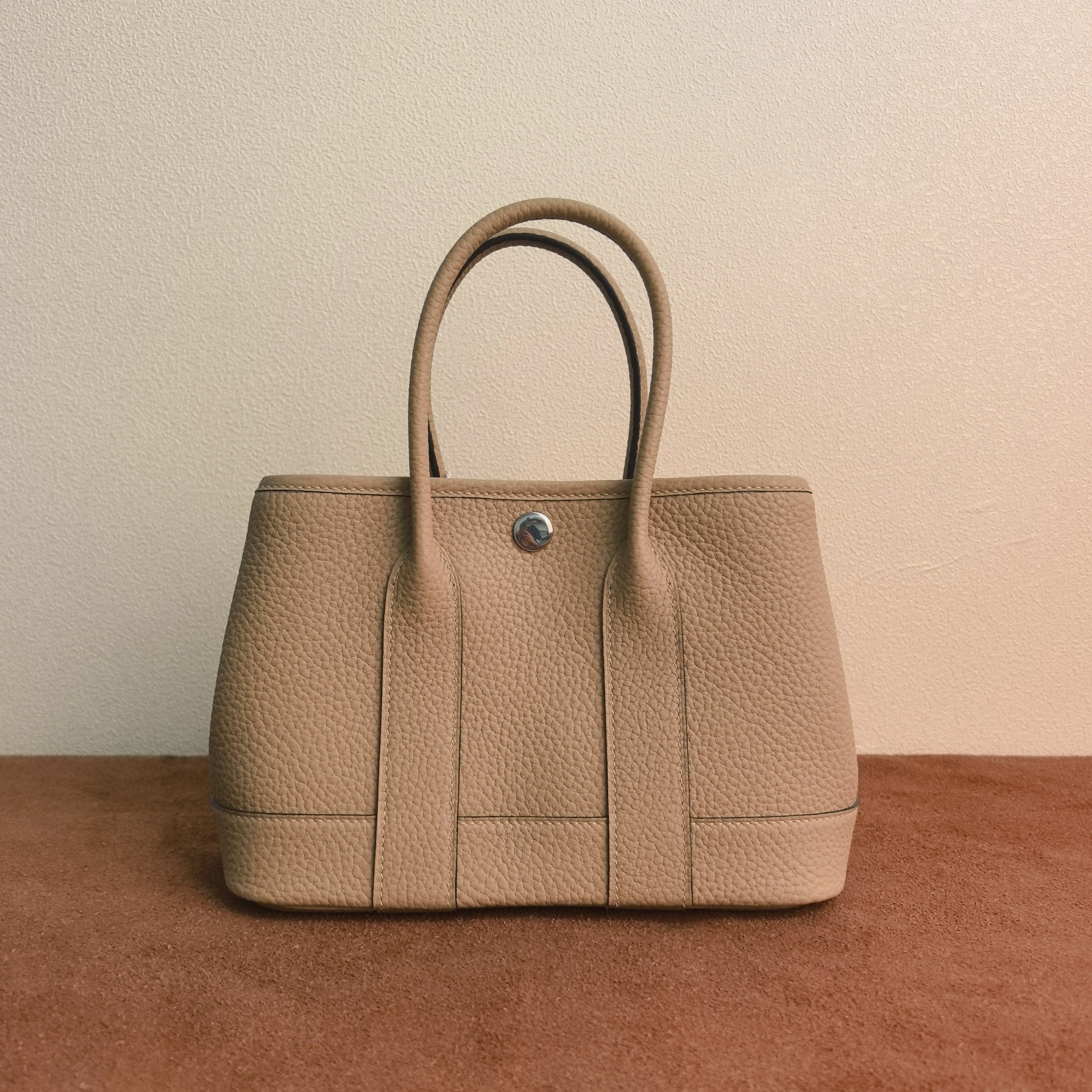 2025新款真皮女包单肩手挽托特包百搭帆布花园包手提购物袋水桶包