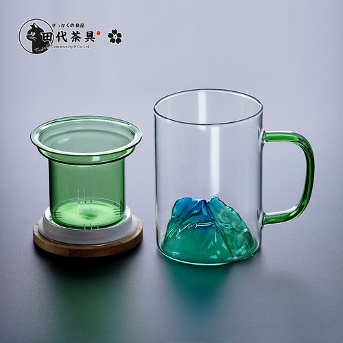 田代千里江山耐热玻璃三件套茶杯