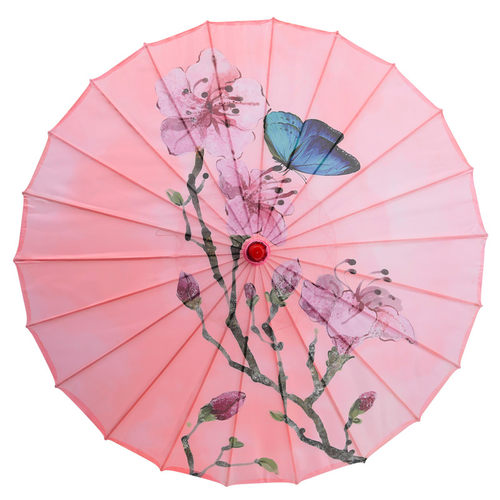 关关雎鸠舞伞雨涧春行图伞故乡情