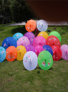 古代工艺伞跳舞用古典雨伞绸布伞演出跳舞蹈道具花伞装饰伞儿童伞