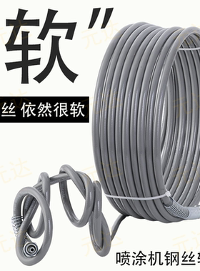 高压涂料管耐磨防爆钢丝软管2分螺纹15米无气喷涂机通用料管