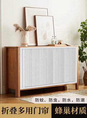 定制折叠式免打孔自装伸缩柜门