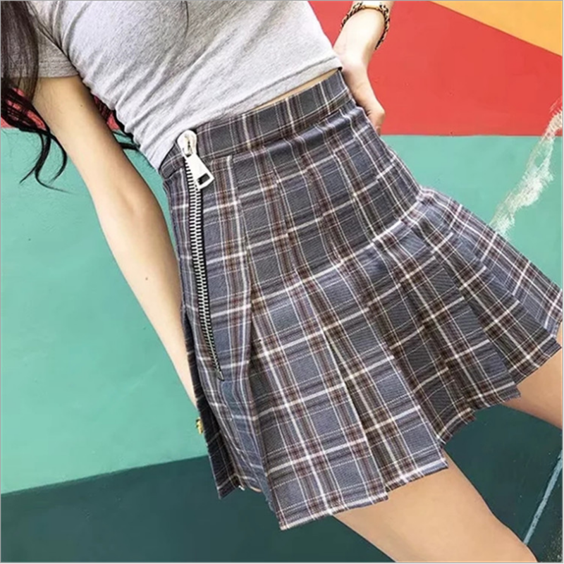 College wind ins Europe and America Retro Paige Pleated skirt Side zipper skirt lining Emptied Short skirtin the Women's clothing/Boutique , Skirts  category - from Buy2taobao.com to provide professional Taobao agent buy service