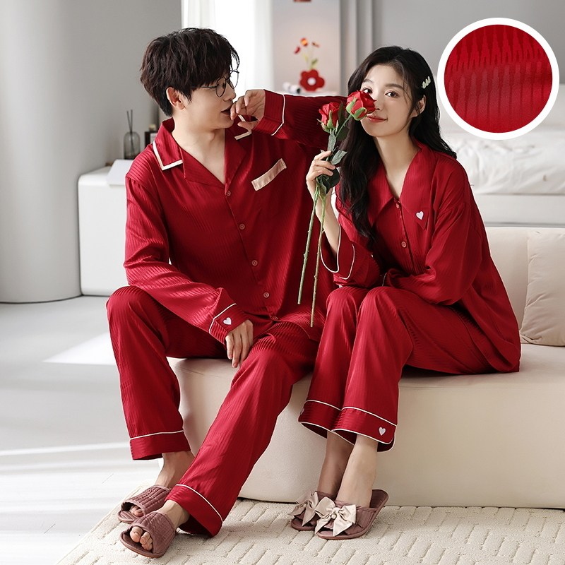 思馨坊情侣睡衣女春秋红色长袖结婚新婚陪嫁冰丝男士本命年家居服,女士内衣/男士内衣/家居服,睡衣/家居服套装,淘宝优惠券,粉丝福利购,淘宝优惠卷