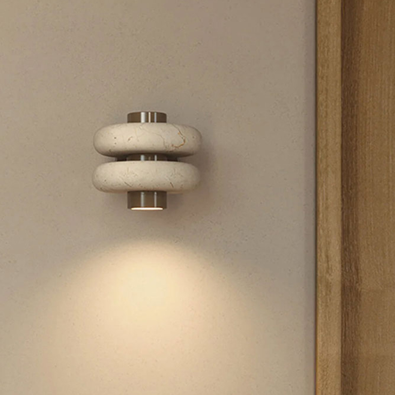 【名匠】个性陀螺大理石入户壁灯侘寂风日式民宿楼梯走廊床头壁灯