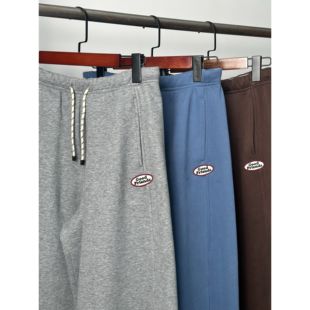 好朋友复古商店·美式 休闲学院显腿长可抽绳百搭 复古加厚加绒卫裤