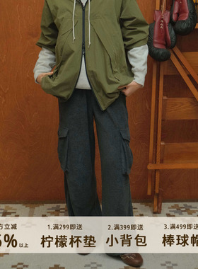 好朋友复古商店美式复古加厚防静电摇粒绒m51保暖宽松休闲裤