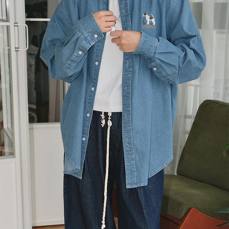 TRIPLESEVEN复古美式水洗衬衫