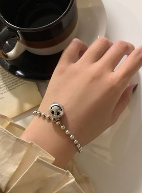 小众韩国重工微笑925银轻奢手链