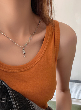 纯银爱心简约大方风饰品锁骨链