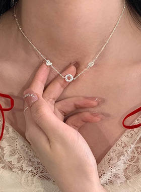 简约甜甜圈项链女可爱甜美小清新