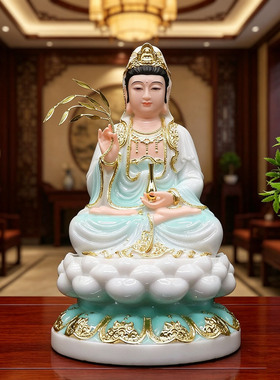 仿汉白玉观音佛像居家供奉保平安