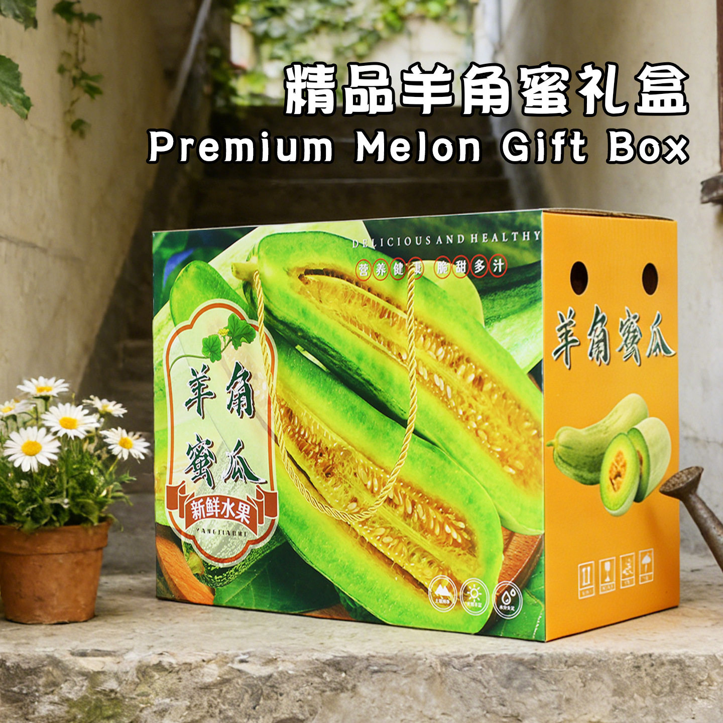 羊角蜜瓜包装盒礼盒空盒子羊角密礼品盒