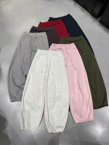 冬季新品N9加绒宽松显瘦高腰百搭运动直筒卫裤抽绳束脚女休闲裤潮