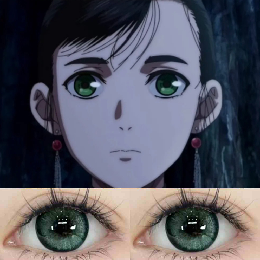 陈朵cos美瞳一人之下半年抛大直径绿色漫展cosplay隐形眼镜WPW