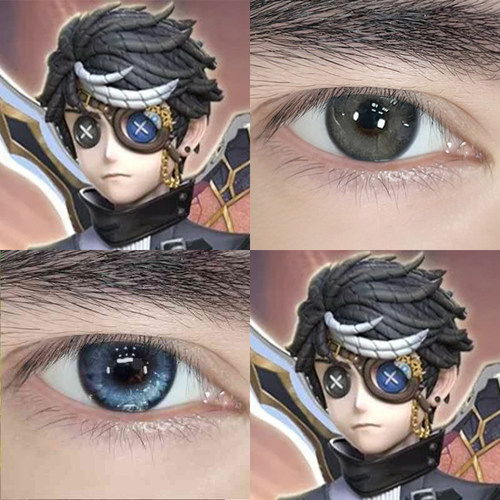 先知黯cos美瞳第五人格cosplay漫展异瞳半年抛蓝灰色隐形眼镜WPW