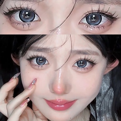 mesiru美瞳猫眼仔无辜娃娃大直径三明治工艺彩色隐形眼镜年抛DTB