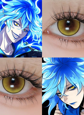 扭曲仙境idia cos美瞳波崽糕金柠檬气泡电系黄金色闪光显色日抛Ah