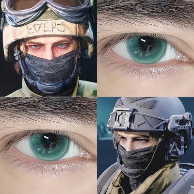 三角洲行动无名cos美瞳年抛大直径绿色混血男生漫展隐形眼镜DTB