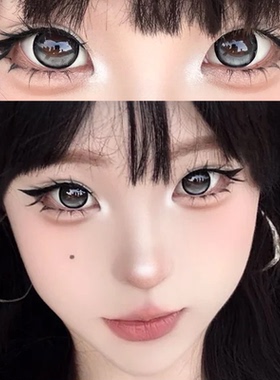 orela极地银河美瞳年抛黑灰色锁边大直径同款旗舰店隐形眼镜DTB