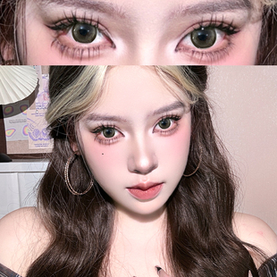 barrieyes美瞳杏仁褐年抛大直径棕色粗黑边三明治工艺隐形眼镜DTB