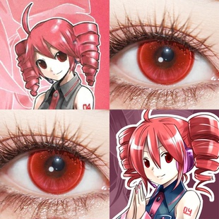 重音tetocos美瞳虚拟歌姬初音未来红色小大直径隐形眼镜漫展佳AH