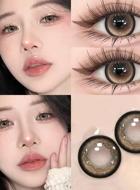 sweet color小狗情话美瞳年抛棕色大直径三明治工艺隐形眼镜DTB