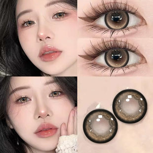 sweet color小狗情话美瞳年抛棕色大直径三明治工艺隐形眼镜DTB