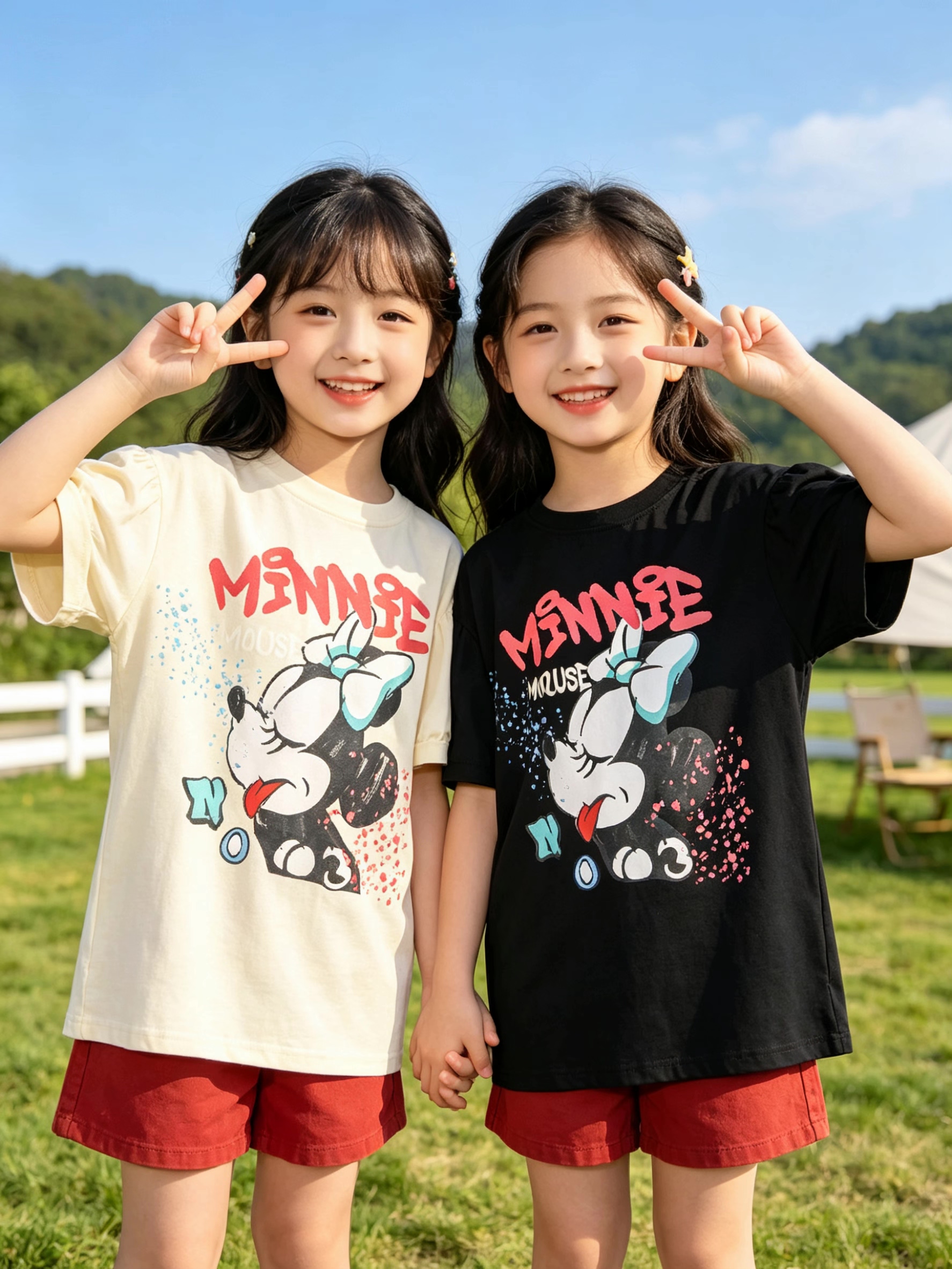 女中童短袖中长款T恤夏季2026新款儿童韩版宽松百搭休闲上衣夏装