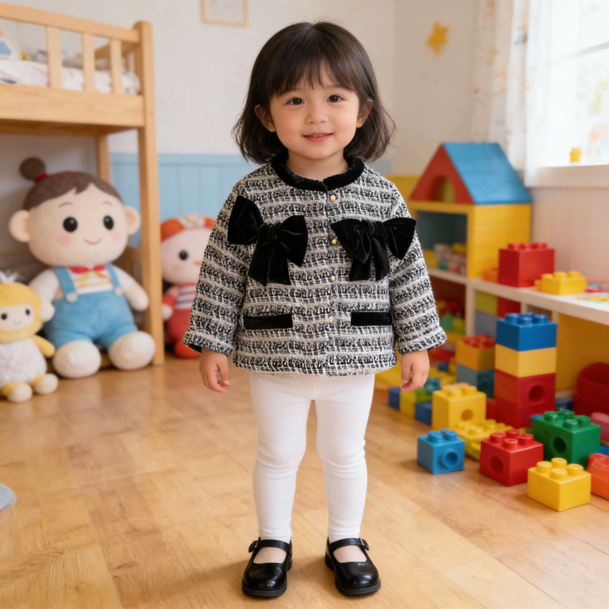 琦瑞德泽女童薄羽绒服小香风春秋新款时尚女孩保暖洋气外套上衣