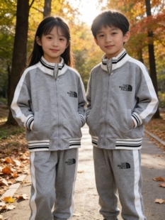 儿童运动套装春秋中大童2026春款童装潮男童女童外套+卫裤两件套