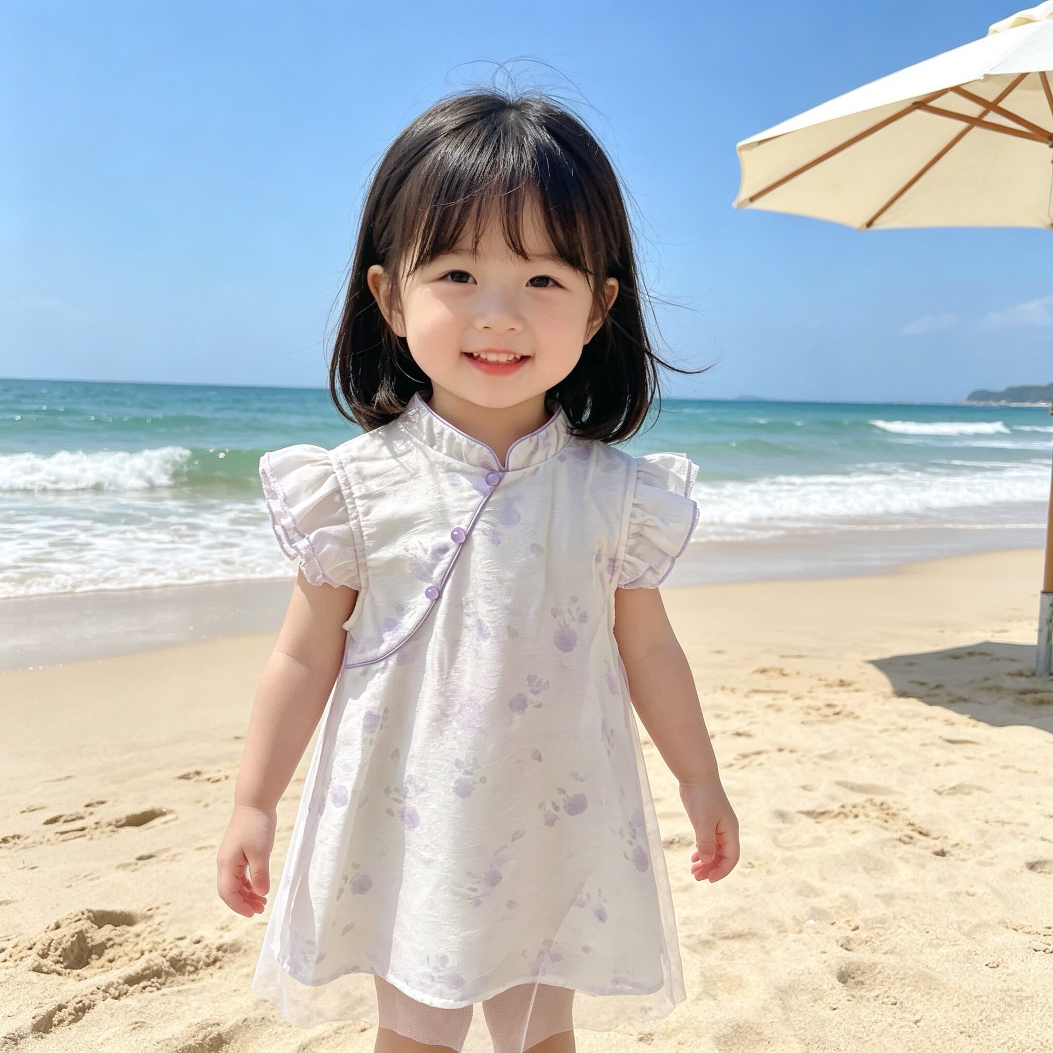 女小童旗袍连衣裙夏装2026新款儿童洋气装百搭潮休闲女孩夏季裙